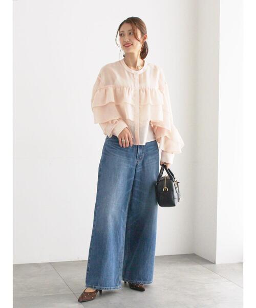 Te chichi（テチチ）の「シアーフリルティアードブラウス（シャツ/ブラウス・レディース・ピンク/サックスブルー・F）」の8枚目の写真