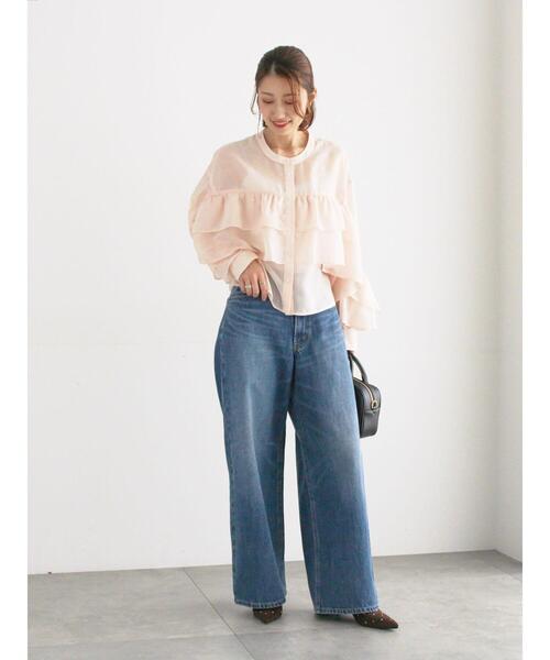 Te chichi（テチチ）の「シアーフリルティアードブラウス（シャツ/ブラウス・レディース・ピンク/サックスブルー・F）」の9枚目の写真