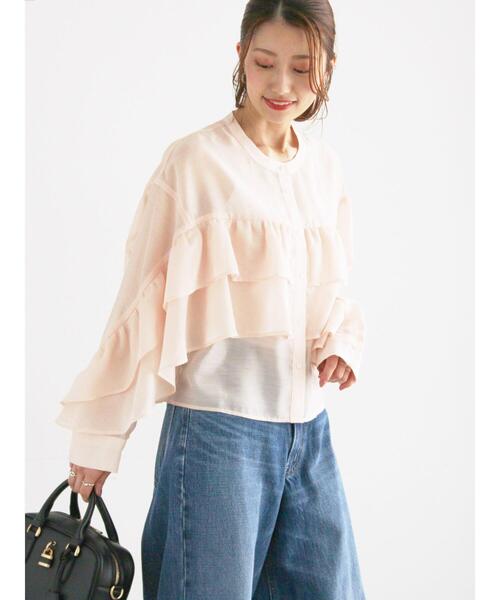 Te chichi（テチチ）の「シアーフリルティアードブラウス（シャツ/ブラウス・レディース・ピンク/サックスブルー・F）」の10枚目の写真
