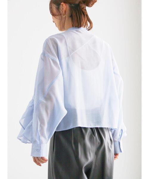 Te chichi（テチチ）の「シアーフリルティアードブラウス（シャツ/ブラウス・レディース・ピンク/サックスブルー・F）」の14枚目の写真