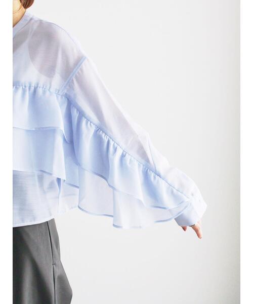 Te chichi（テチチ）の「シアーフリルティアードブラウス（シャツ/ブラウス・レディース・ピンク/サックスブルー・F）」の17枚目の写真