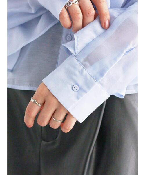 Te chichi（テチチ）の「シアーフリルティアードブラウス（シャツ/ブラウス・レディース・ピンク/サックスブルー・F）」の18枚目の写真