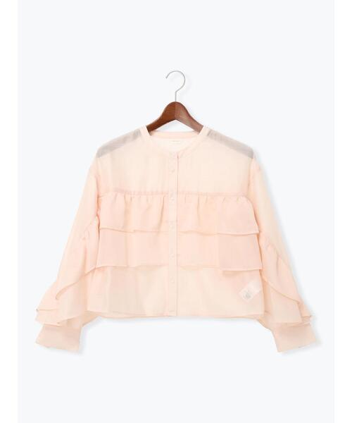 Te chichi（テチチ）の「シアーフリルティアードブラウス（シャツ/ブラウス・レディース・ピンク/サックスブルー・F）」の20枚目の写真