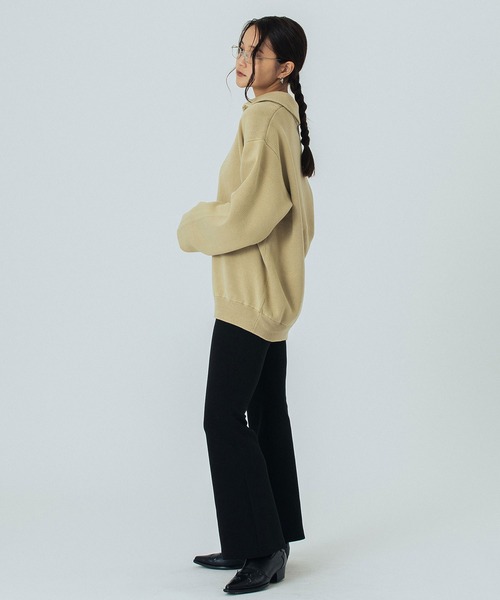 ROSE BUD（ローズバッド）の「PIGMENT DYED KNIT TOP（ニット/セーター・レディース・ブラック/ベージュ/ピンク・ONE SIZE）」の10枚目の写真