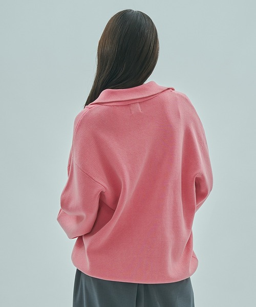 ROSE BUD（ローズバッド）の「PIGMENT DYED KNIT TOP（ニット/セーター・レディース・ブラック/ベージュ/ピンク・ONE SIZE）」の6枚目の写真