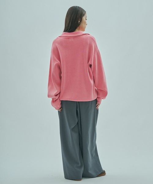 ROSE BUD（ローズバッド）の「PIGMENT DYED KNIT TOP（ニット/セーター・レディース・ブラック/ベージュ/ピンク・ONE SIZE）」の9枚目の写真