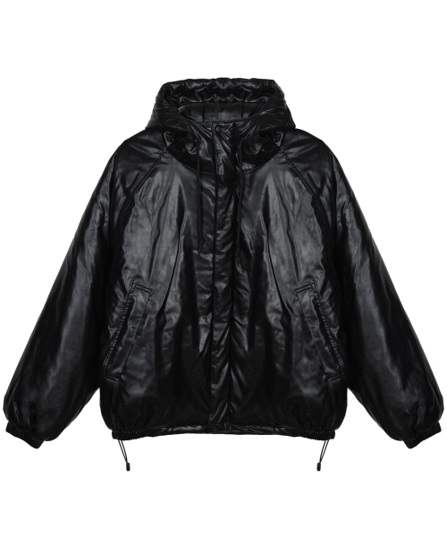 NICK&NICOLE（ニックアンドニコール）の「HOODY GLOW LEATHER PADDING_BLACK（ダウンジャケット/コート・レディース・その他・FREE）」の4枚目の写真