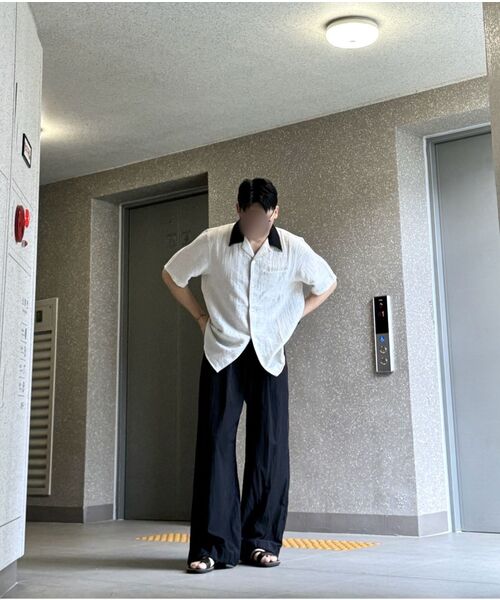 DNSR(ディーエヌエスアール)の「サマー ワンタック ワイドパンツ ブラック(その他パンツ・メンズ・その他・SMALL/MEDIUM/LARGE)」の4枚目の写真