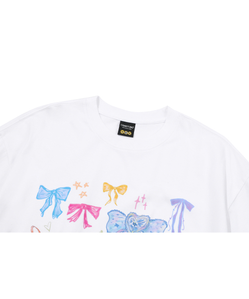 CPGN STUDIO(コンパーニョ)の「DTPファンシーリボン半袖Tシャツホワイト(Tシャツ/カットソー・レディース・その他・MEDIUM/LARGE)」の4枚目の写真