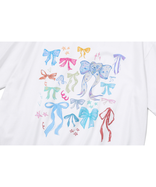CPGN STUDIO(コンパーニョ)の「DTPファンシーリボン半袖Tシャツホワイト(Tシャツ/カットソー・レディース・その他・MEDIUM/LARGE)」の5枚目の写真
