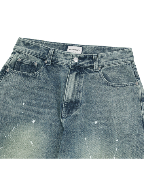 F.ILLUMINATE（フィルミネイト）の「スプラッシュウォッシングワイドデニムパンツ-ライトインディゴ（デニムパンツ・レディース・その他・MEDIUM/LARGE/SMALL）」の7枚目の写真