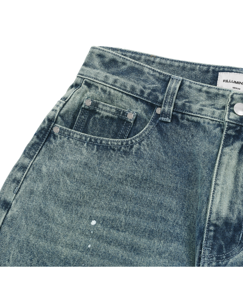 F.ILLUMINATE（フィルミネイト）の「スプラッシュウォッシングワイドデニムパンツ-ライトインディゴ（デニムパンツ・レディース・その他・MEDIUM/LARGE/SMALL）」の8枚目の写真