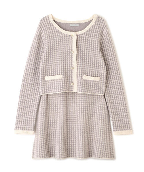 JILL by JILL STUART(ジルバイジルスチュアート)の「◇千鳥ジャガードニットセットアップ(ワンピース・レディース・ブラック系その他/グレー系その他/パープル系その他・FREE)」の7枚目の写真