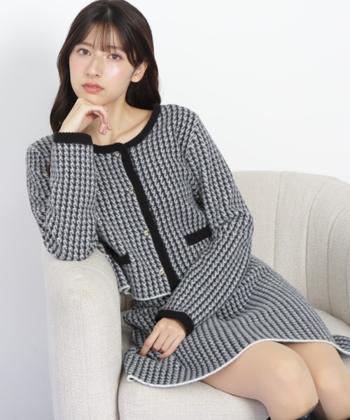 ◇千鳥ジャガードニットセットアップ（ワンピース）｜JILL by JILL