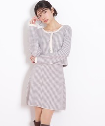 ◇千鳥ジャガードニットセットアップ