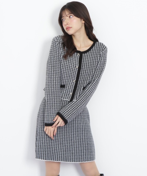 JILL by JILL STUART(ジルバイジルスチュアート)の「◇千鳥ジャガードニットセットアップ(ワンピース・レディース・ブラック系その他/グレー系その他/パープル系その他・FREE)」の22枚目の写真