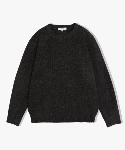UNDEROFF（アンダーオフ）の「リラックスフィットデイリーラウンドニットダークグレー（ニット/セーター・メンズ・ダークグレー・MEDIUM/LARGE/X-LARGE）」の2枚目の写真