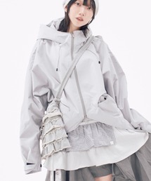 【Nerd out XU】nylon hood jacket / 【ナードアウトエックスユー】ナイロン風フードジャケット <着用動画あり>