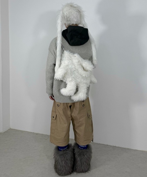 Never mind the XU / Chikashitsu+(ネバーマインド ザ エックスユー / チカシツプラス)の「【Nerd out XU】nylon hood jacket / 【ナードアウトエックスユー】ナイロン風フードジャケット <着用動画あり>(ブルゾン・メンズ・グレー/ブラック/チャコール・M/S)」の11枚目の写真