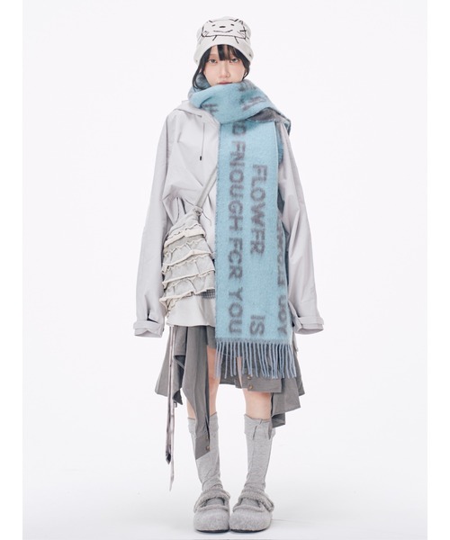 Never mind the XU / Chikashitsu+(ネバーマインド ザ エックスユー / チカシツプラス)の「【Nerd out XU】nylon hood jacket / 【ナードアウトエックスユー】ナイロン風フードジャケット <着用動画あり>(ブルゾン・メンズ・グレー/ブラック/チャコール・M/S)」の21枚目の写真