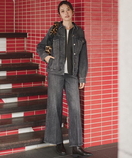 RED CARD TOKYO（レッドカード）の「オーバーサイズ デニム ジャケット（デニムジャケット・レディース・ネイビー系/ターコイズブルー系/ダルブルー系/ライトグレー系・38/36）」の13枚目の写真