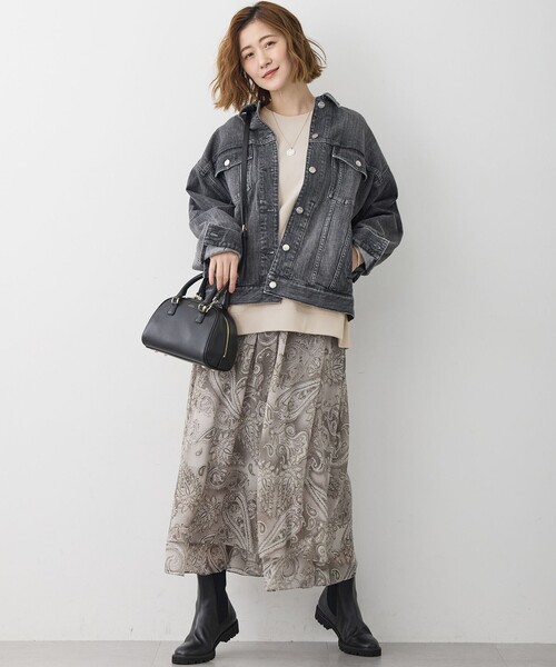 RED CARD TOKYO（レッドカード）の「オーバーサイズ デニム ジャケット（デニムジャケット・レディース・ネイビー系/ターコイズブルー系/ダルブルー系/ライトグレー系・38/36）」の16枚目の写真