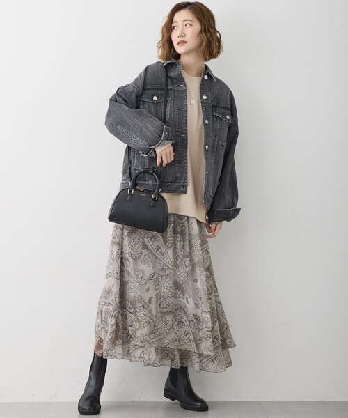 RED CARD TOKYO（レッドカード）の「オーバーサイズ デニム ジャケット（デニムジャケット・レディース・ネイビー系/ターコイズブルー系/ダルブルー系/ライトグレー系・38/36）」の17枚目の写真