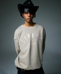 LIBERE（リベーレ）の「LIBERE リベーレ / LOGO CREWNECK SWEAT ビッグシルエットロゴ刺繍クルーネックスウェット / 255218-255219（スウェット）」