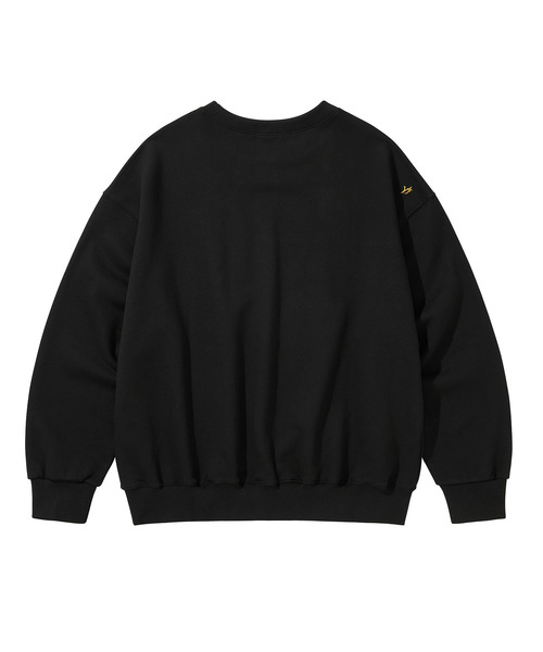 LIBERE（リベーレ）の「LIBERE リベーレ / LOGO CREWNECK SWEAT ビッグシルエットロゴ刺繍クルーネックスウェット / 255218-255219（スウェット・メンズ・ブラック/ブラウン・MEDIUM/LARGE）」の7枚目の写真