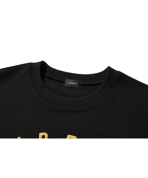 LIBERE（リベーレ）の「LIBERE リベーレ / LOGO CREWNECK SWEAT ビッグシルエットロゴ刺繍クルーネックスウェット / 255218-255219（スウェット・メンズ・ブラック/ブラウン・MEDIUM/LARGE）」の8枚目の写真