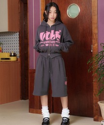 VIDEO JOCKEYWA HAMKKE HOOD ZIP-UP / フロントロゴデザイン ダブルジップパーカー
