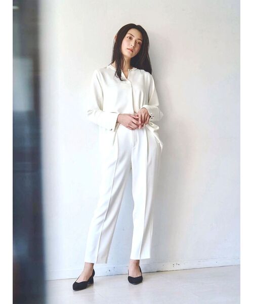 TONAL(トーナル)の「パールバーブラウス(シャツ/ブラウス・レディース・ブラック/オフホワイト・MEDIUM)」の18枚目の写真