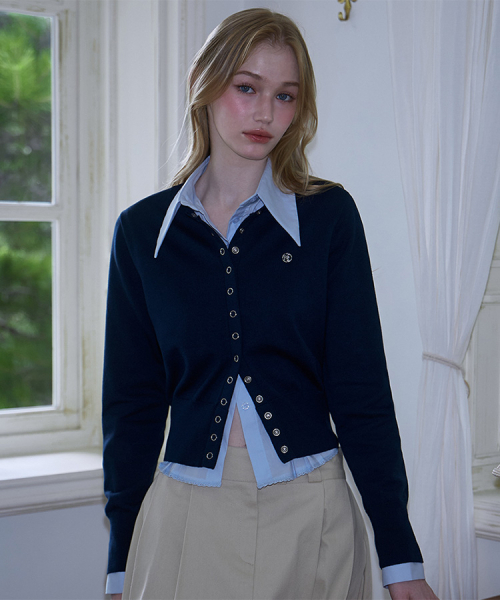 ROSEFRANTZ（ロゼフランツ）の「Eyelet Round Cardigan [Navy]（カーディガン/ボレロ・レディース・ネイビー・FREE）」の2枚目の写真