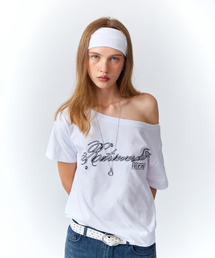 GLOW ONE SHOULDER TEE [WHITE]
