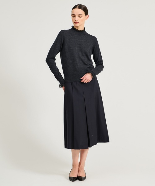 ESTNATION / スモッキングフリルネックニット | 激安通販のイーサプライ