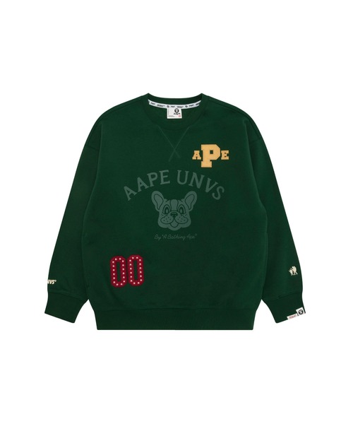 AAPE BY A BATHING APE（エーエイプバイアベイシングエイプ）の「AAPE CREW NECK SWEAT（スウェット・レディース・ブラック・XX-SMALL/X-SMALL）」の2枚目の写真