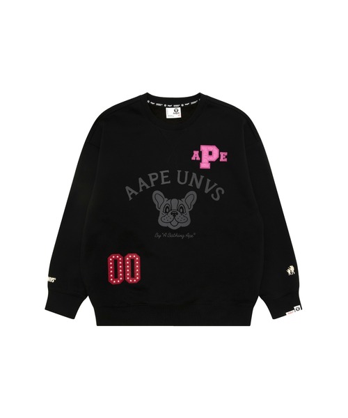 AAPE BY A BATHING APE（エーエイプバイアベイシングエイプ）の「AAPE CREW NECK SWEAT（スウェット・レディース・ブラック・XX-SMALL/X-SMALL）」の3枚目の写真