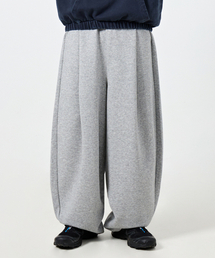 DIMITRI BLACK(fB~gubN)ASI Essential One-Tuck Curved Balloon Sweatpants_Melange(XEFbgpc)
