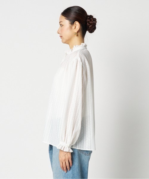 HELIOPOLE(エリオポール)の「RACE FRILL COLLAR BLOUSE(シャツ/ブラウス・レディース・ブラック/ホワイト・38)」の11枚目の写真