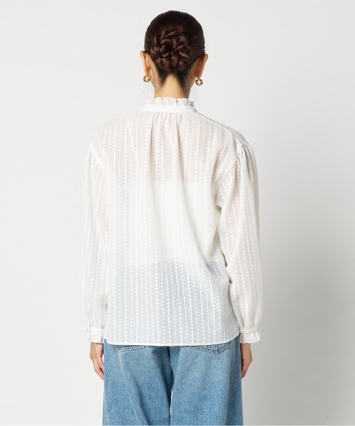 HELIOPOLE(エリオポール)の「RACE FRILL COLLAR BLOUSE(シャツ/ブラウス・レディース・ブラック/ホワイト・38)」の12枚目の写真