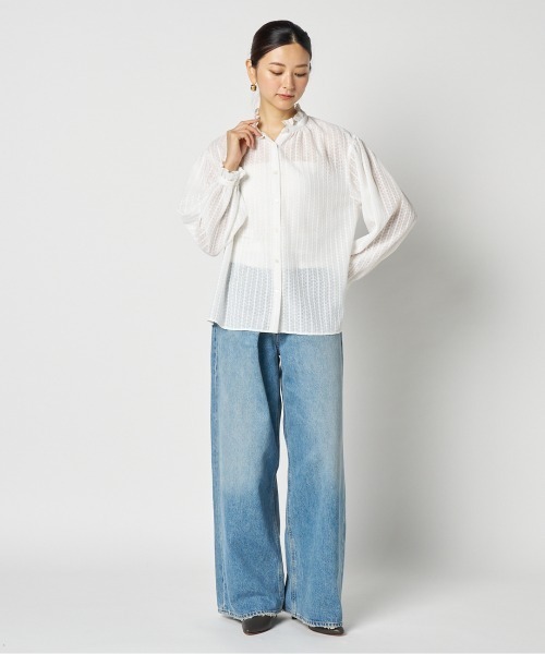 HELIOPOLE(エリオポール)の「RACE FRILL COLLAR BLOUSE(シャツ/ブラウス・レディース・ブラック/ホワイト・38)」の13枚目の写真