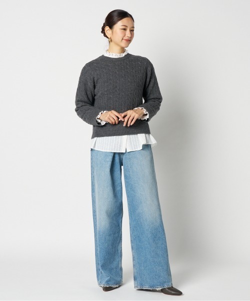 HELIOPOLE(エリオポール)の「RACE FRILL COLLAR BLOUSE(シャツ/ブラウス・レディース・ブラック/ホワイト・38)」の15枚目の写真