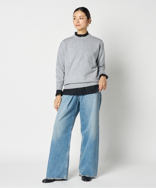 HELIOPOLE(エリオポール)の「RACE FRILL COLLAR BLOUSE(シャツ/ブラウス・レディース・ブラック/ホワイト・38)」の16枚目の写真