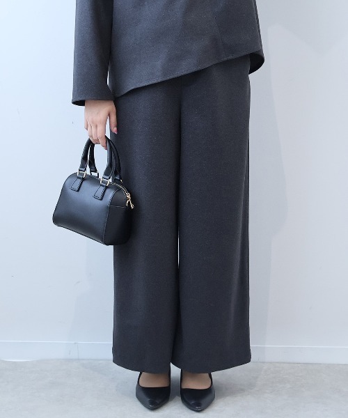 セール】【セットアップ】【L～6L 大きいサイズ】柔らかニットツイル