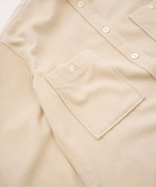 LA MARINE FRANCAISE（マリン フランセーズ）の「ウールジャージーシャツワンピース（ワンピース・レディース・ベージュ/ネイビー/ブルー・FREE）」の9枚目の写真