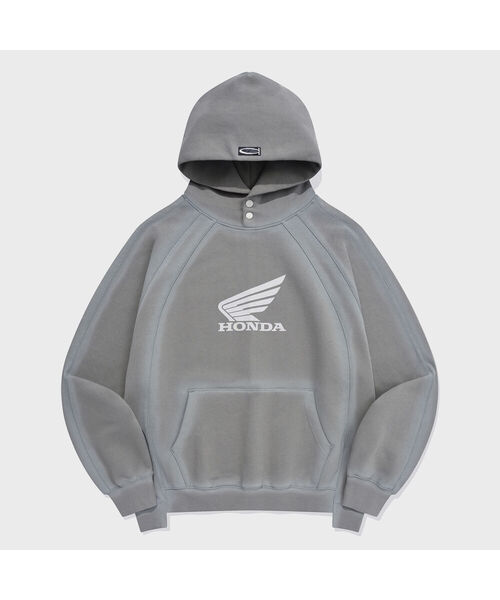 PHYPS MOTORCYCLE(フィップスモーターサイクル)の「Vintage Cutoff Hoodie Spray Khaki(パーカー・レディース・その他・X-LARGE/LARGE/MEDIUM/SMALL)」の1枚目の写真