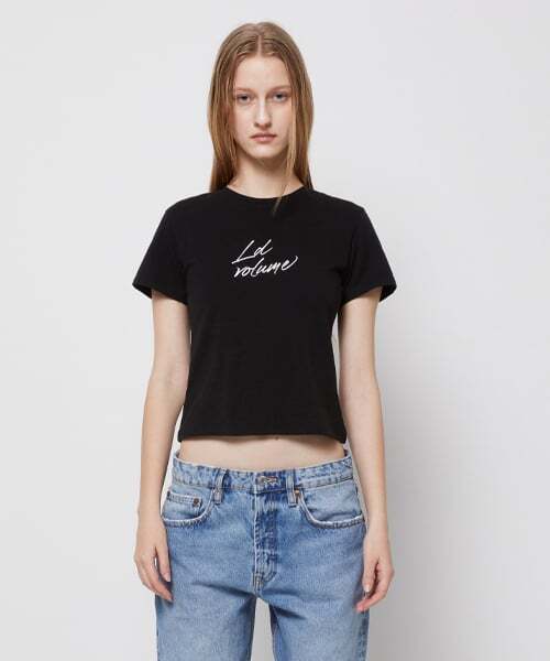 LADY VOLUME(レディーボリューム)の「PAINTING PRINT T-SHIRT_BLACK(Tシャツ/カットソー・レディース・その他・MEDIUM/SMALL)」の2枚目の写真