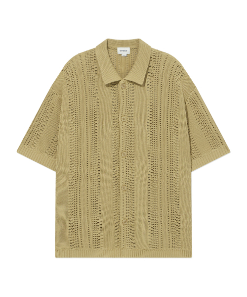 COVERNAT(カバーナット)の「クロシェハーフニットシャツ ベージュ(シャツ/ブラウス・レディース・その他・SMALL/MEDIUM/LARGE/X-LARGE)」の2枚目の写真