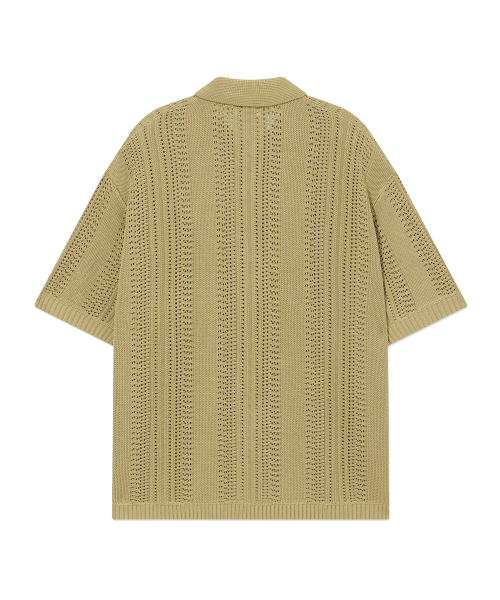 COVERNAT(カバーナット)の「クロシェハーフニットシャツ ベージュ(シャツ/ブラウス・レディース・その他・SMALL/MEDIUM/LARGE/X-LARGE)」の3枚目の写真
