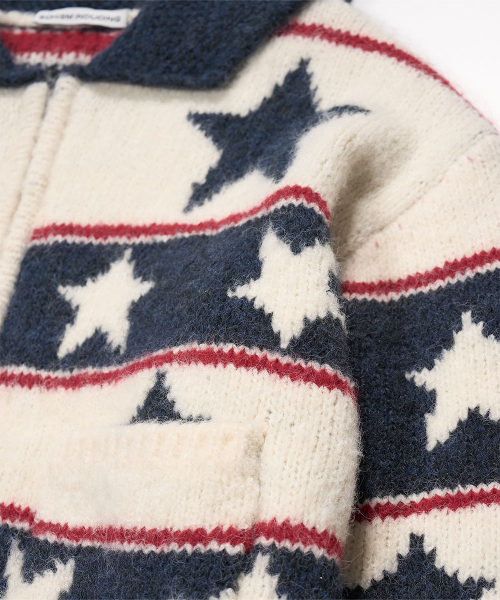 SCHISM INDUCING(スキズムインデューシング)の「STARS COWICHAN ZIP CARDIGAN NAVY(カーディガン/ボレロ・レディース・その他・OS)」の5枚目の写真